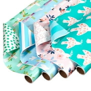 American Greetings 160 PresNok sq. ft. Reversible Religious Wrapping First Communions and Baptisms - Designed by Kathy Davis, Religious Cross, Doves and Stripes (4 Rolls, 30 in. x 16 ft.)