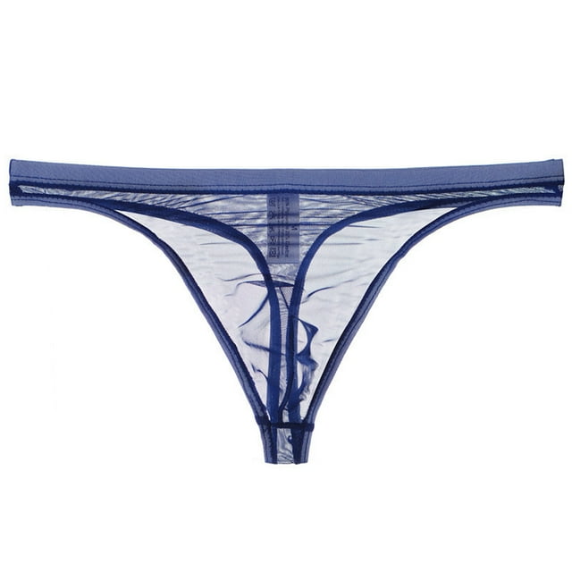 GDREDA Lingerie Transparente pour Homme String Transparent en Maille Fine sous-Vêtements Aguichant Bleu,TG