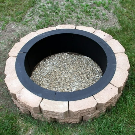 Sunnydaze Fire Pit Ring Heavy Duty 2mm Think Steel Rim Diy Above Or In Ground Liner Sunnydaze Fire Pit Ring Heavy Duty, Inground Fire Pit Ring