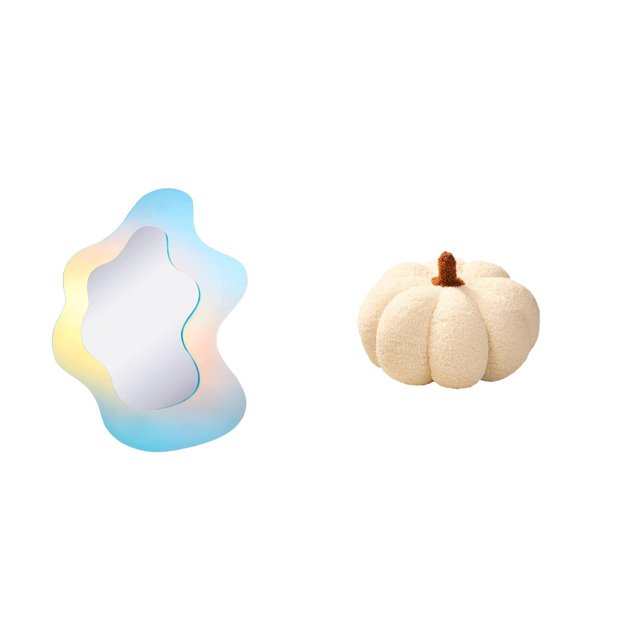 espejo acrílico ondulado,Espejo acrílico ondulado con estética irregular de arcoíris,Almohadas de calabaza de Halloween,Cojines de calabaza de Halloween,suaves,para decoración del