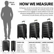 Skyway Luggage Camano Hardshell 20 Expandable Carry on Hardside Luggage with Spinner Wheels, Black