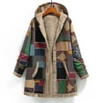 thumbnail image 2 of Fluffy Jacket Button Down Overcoat Warm Winter Overcoat Windproof Outer Coat Women Solid Color Coat Long Sleeve Cardigan, 2 of 6