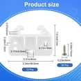 thumbnail image 2 of 1set 12 sets Plastic Drawer Slides Guides Replacement Part Kit with Screw White 41x59.5x7.5mm, 2 of 5
