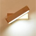 thumbnail image 1 of Aplique de pared moderno Aplique de pared interior LED blanco cálido Aplique de madera Aplique de pared Aplique de pared giratorio 360 ° Apliques de pared para dormitorios, baños, salas de estar Adepaton LKX-1936, 1 of 6