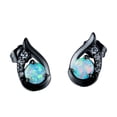 thumbnail image 1 of Qarigey Pendientes de plata de 2 piezas para mujer, joyería atemporal y versátil, pendientes pequeños Ropa, zapatos y accesorios Miscelánea Negro, 1 of 6