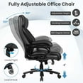 thumbnail image 4 of Costway Big and Tall Office Chair 500lbs with 6-Point Massage Wide Seat & Padded Armrests, 4 of 8