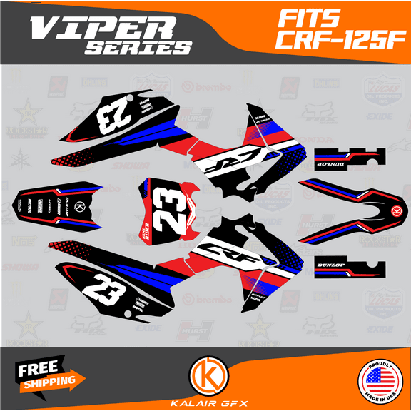 Kalair GFX Graphics Kit for Honda CRF125F (2013-2018) Viper Series