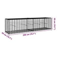 thumbnail image 4 of vidaXL Gabion Basket with Cover 200x50x50 cm Galvanised Iron, 4 of 5