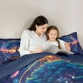 thumbnail image 6 of Feelyou Dreamy Life Tree Bedding Comforter Set, Outer Space Planet Twin Comforter Sets, Western Bohemian Theme Reversible Bedding Set, Lightweight Room Decor, 2 Pieces, 6 of 9