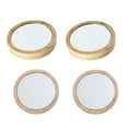 thumbnail image 1 of Miangastore Portable Mirror Small Round Mirror Light Yellow Synthetic Material 1Set 2.75X2.75X0.39in, 1 of 9