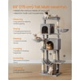 thumbnail image 3 of Árbol para Gatos Feandrea Gris Paloma UPCT182G01 175 cm con 2 Cuevas, 3 of 7