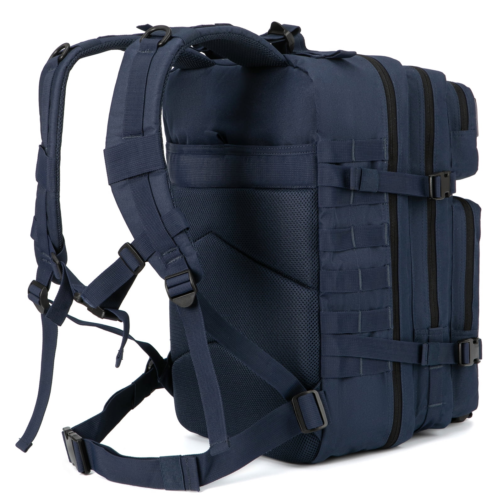 QT&QY 45L Molle Hiking Backpack Outdoor Travel Daypack 17 Inch Laptop Compartment Work Commuter Bag