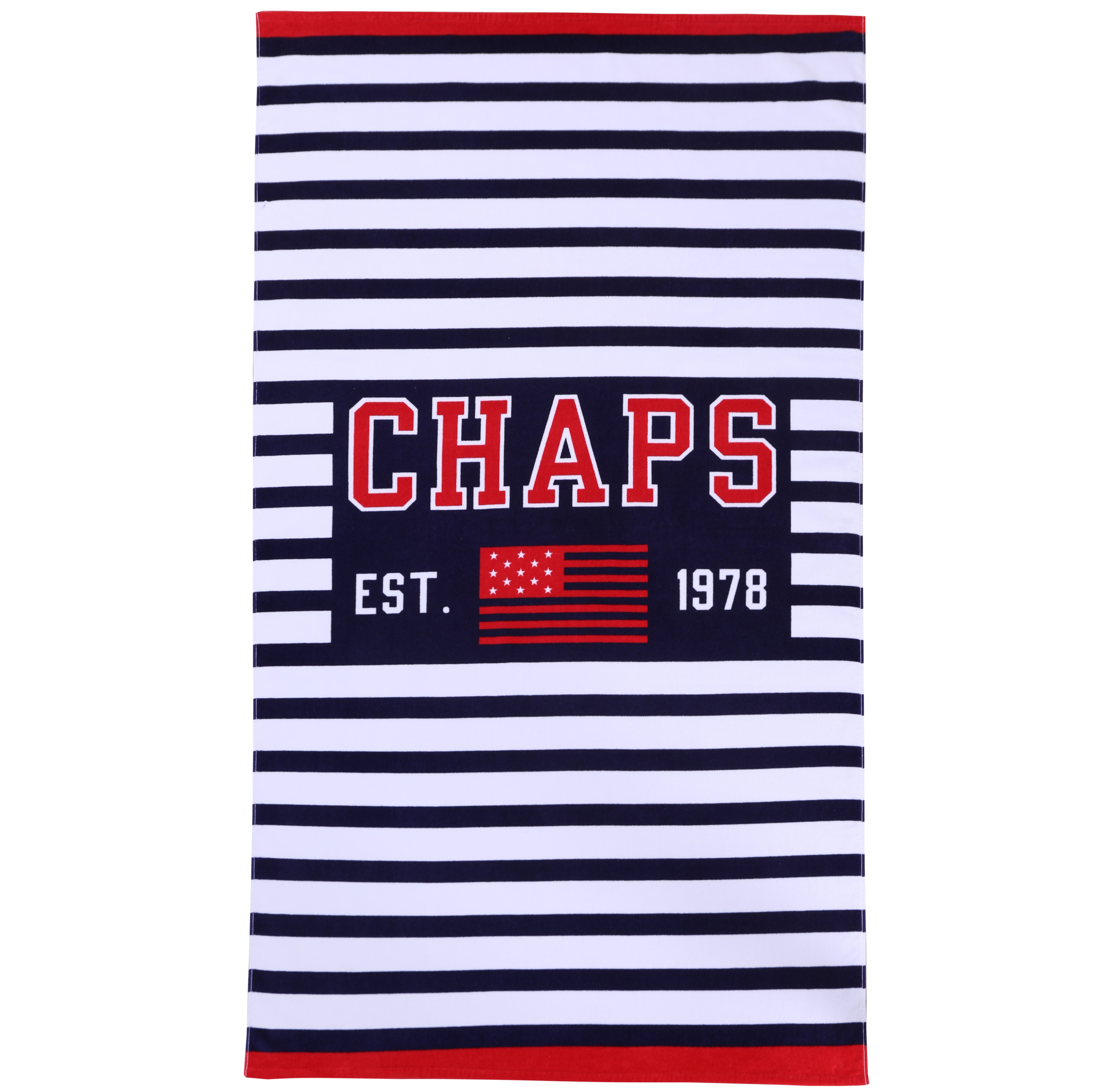 CHAPS Beach Towels Oversized Extra Large Cotton Velour Plush Premium