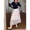 thumbnail image 4 of Michellecmm  Women's Elegant Tulle Long Skirt, Puffy Fluffy Layered Cake Skirts, 4 of 9