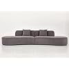 thumbnail image 4 of US Pride Furniture 132.3 inch Large Size Half Moon Design Curved 6-Seat Sofa with High-Density Foam Filled Gray, 4 of 5