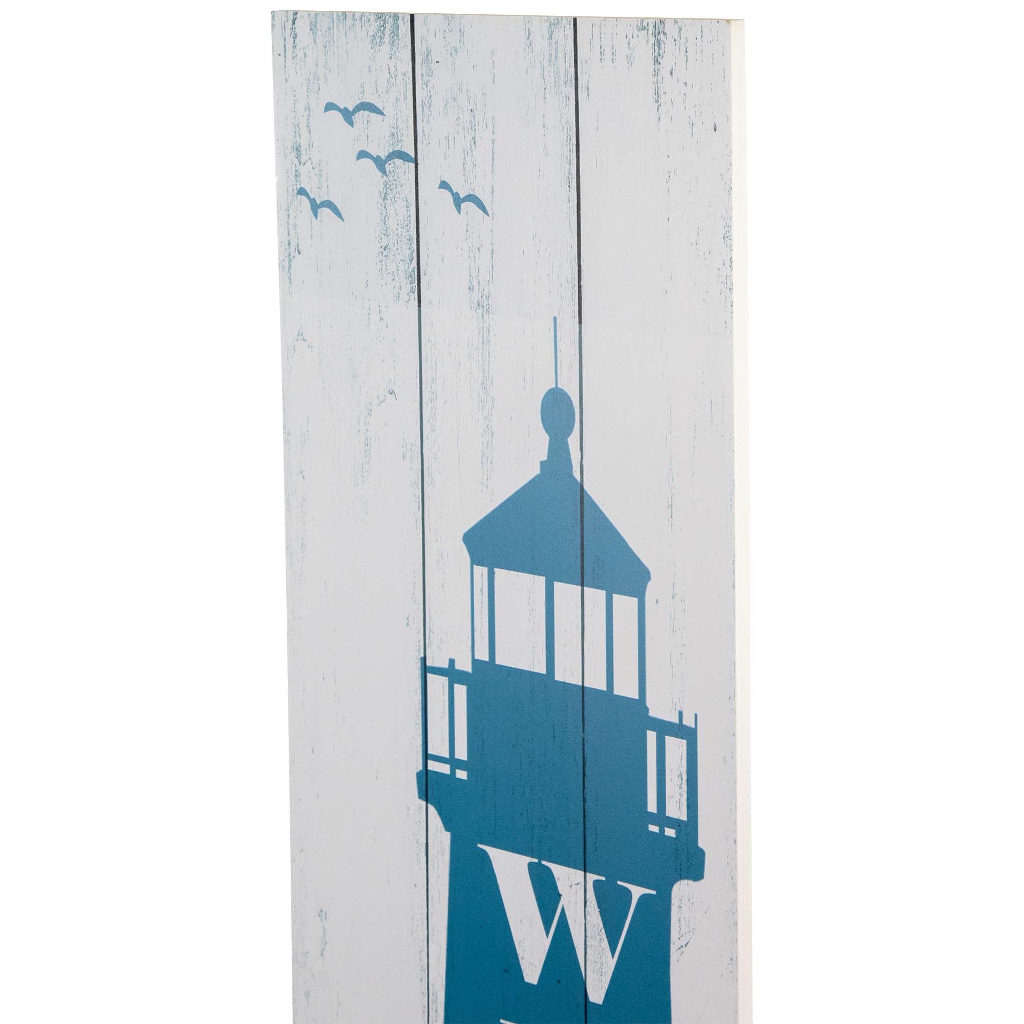35.75" Weathered Lighthouse "Welcome" Wall Sign