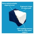 thumbnail image 2 of Carex Memory Foam Knee Pillow for Side Sleeping, Navy Blue, 1.75 lbs, 2 of 9