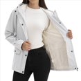 thumbnail image 4 of Chaqueta Impermeable para Mujer, Cortavientos con Capucha, Ideal para Senderismo, Viajes y Actividades Al Aire Libre. Gris S, 4 of 10