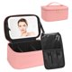 thumbnail image 1 of Bolsa de maquillaje Relavel LED Mirror, 3 colores, rosa claro, recargable, 1 of 7
