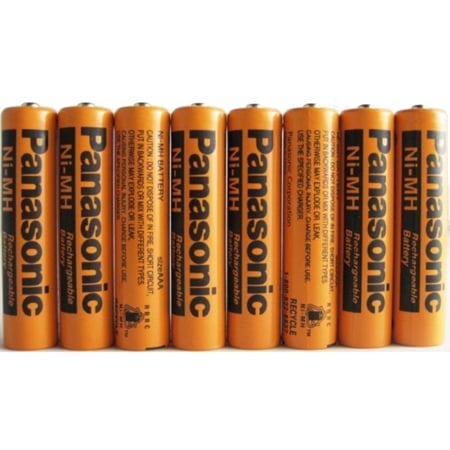 8 Pack Panasonic NiMH AAA Rechargeable Battery for Cordless Phones