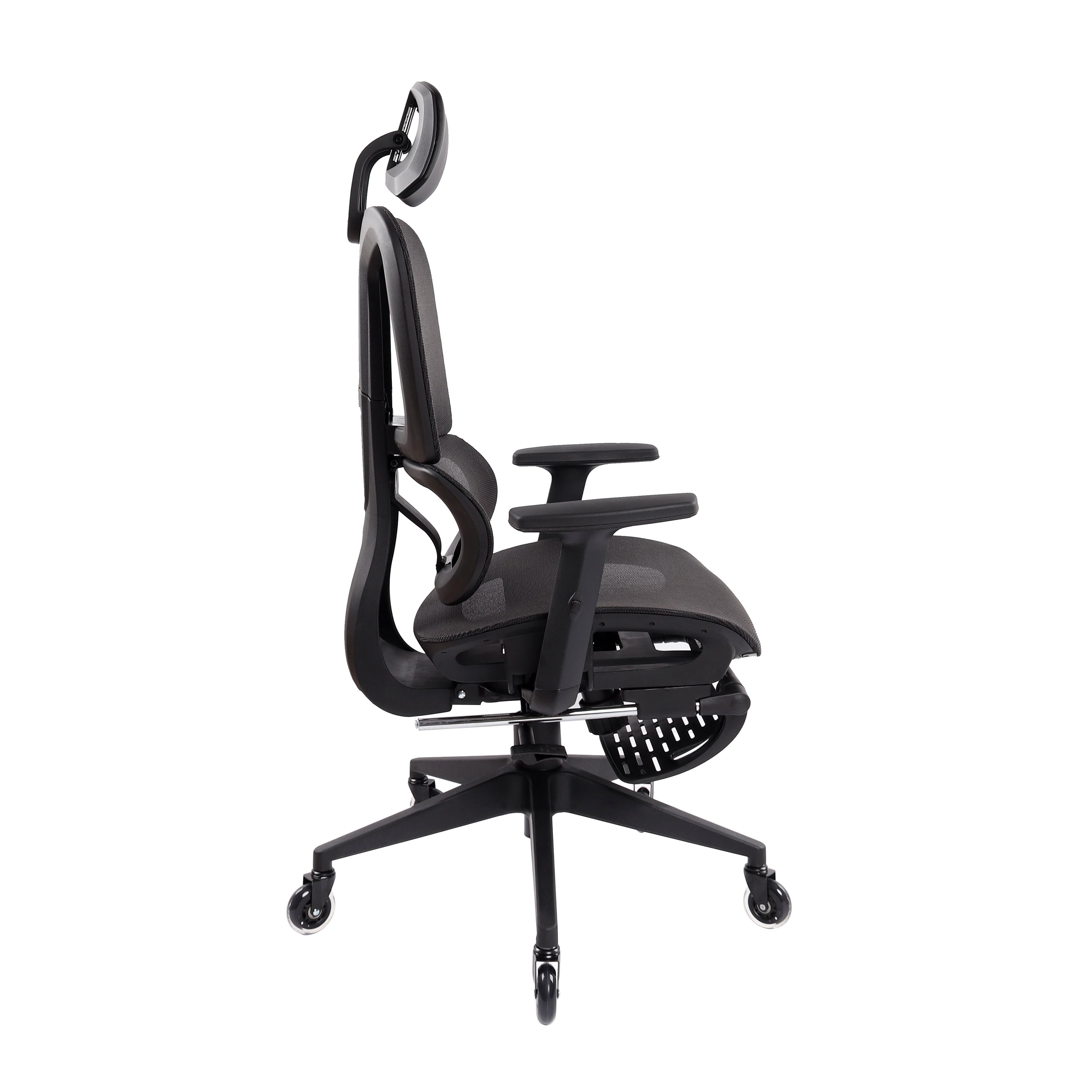 Techni Mobili Ultimate Reclining Ergonomic Mesh Office Chair with Lumbar Support and Footrest RTA-380C-BK