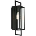 thumbnail image 5 of Possini Euro Design Jericho Modern Outdoor Wall Light Fixture Textured Black Metal 19" Clear Glass Panel for Post Exterior Barn Deck House Porch Yard, 5 of 9