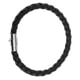 thumbnail image 2 of de cuero negr hombre con hebil de acero inoxidable Moda 5mm Sunnimix Pulsera trenzada de la PU, 2 of 8