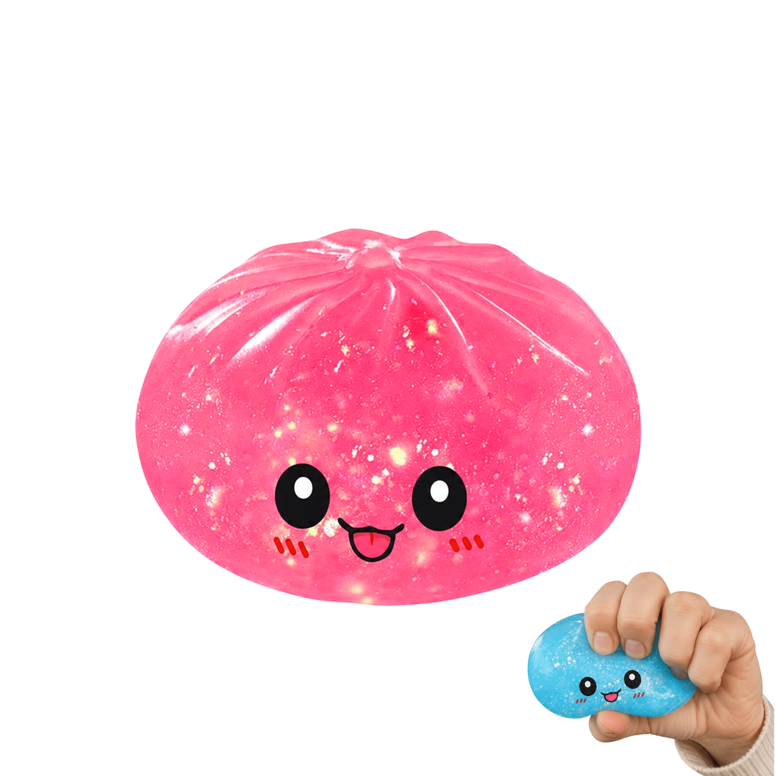 2026 New Sugar Glitter Dumpling Squishy Viral Bao Bun Squishies Dumling Elastic TPR squeeze toy stress ball sensory fidget toys classroom reward kids gifts A-1PC