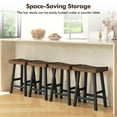 thumbnail image 4 of Gymax 24 Inch Bar Stools Set of 4 Counter Height Barstools w/ Saddle Seat, 4 of 10