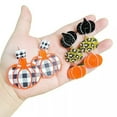 thumbnail image 4 of Various Acrylic Ghost BOO Pumpkin Spider Halloween Earrings Dia De los Muertos, 4 of 9
