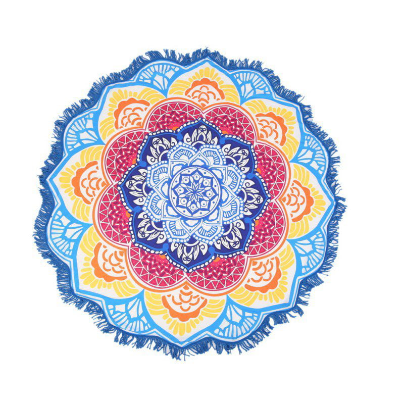 Mandala Gypsy Indian Hippie Multi Round Tapestry Roundie Yoga Mat Beach Throw 