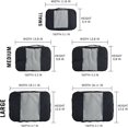 thumbnail image 3 of Luggage, Black, 2 Small, 2 Medium, 1 Large, Luggage Packing Organization Cubes 5 Pack, 3 of 6