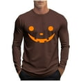 thumbnail image 2 of FDGIU Men's Halloween Graphic Tees Men Fashion Casual Print Sports Long Sleeves Round-Neck Blouses Shirts Casual Shirts, 2 of 5