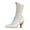 White, variant on Vintage Mid Calf Boots for Women Lace up Classic Kitten Heel Almond Toe 70s Victorian Winter Fall Party Comfy Casual Walking Boots