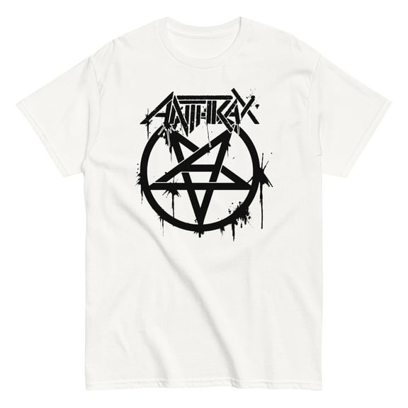 Anthrax - Pentagram Logo Unisex T-Shirt - Black - Small