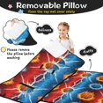 thumbnail image 3 of Basketball and Lightning Red Pattern Teens Toddler Nap Mat with Pillow, Sleeping Mat Bag for Preschool Daycare 60"x20", 3 of 6