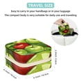 thumbnail image 5 of Apple Travel Portable Square Jewelry Box Organizer for Rings, Earrings, Necklaces, Bracelets for Girls and Women, 5 of 6