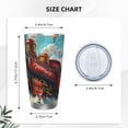 thumbnail image 4 of KLL Beautiful Red Train Hot Air Balloon Print 40oz Stainless Steel Insulated Car Cup with Spillproof Lid - Keep Your Drink Hot or Cold on the Go-Straw Three-piece Set, 4 of 8