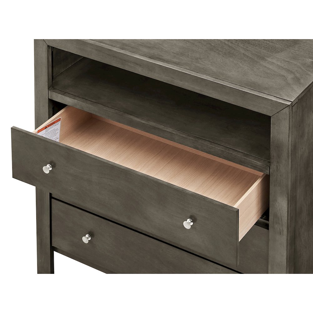 Glory Furniture Burlington Media Chest in Gray Color