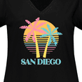 thumbnail image 4 of Inktastic San Diego California Beach Vacation Women's Plus Size V-Neck T-Shirt, 4 of 5