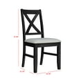 thumbnail image 4 of Home Design Oden Dining Chair (Set of 4), Black/Gray, X-back design, Padded seat, Upholstered in soft gray fabric, Comfortable seating, Rustic-modern style, 4 of 6