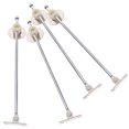 thumbnail image 4 of UPGRATOR 4pcs Kitchen Use Lid Support Stay Hinges for Cabinet Drop Downs Iron Silver, 4 of 8