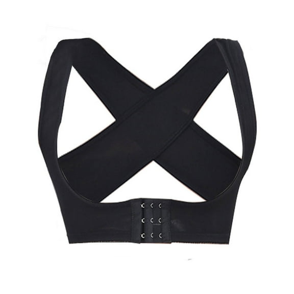 BESTSKY Posture Corrector for Women Cross Design Back Posture Corrector Women Back Correction Back Posture Correct Black L