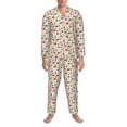thumbnail image 3 of Naloa Colorful Autumn Men’s Pajamas Set - Long Sleeve Button Down Sleep Shirt and Pajama Bottoms Sleepwear Set-Large, 3 of 7