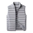 thumbnail image 4 of FRSASU Men's Lightweight Puffer Vest Outerwear Warm thermal Sleeveless Full Zip Up Stand Collar Puffy Jacket Gray, 4 of 6
