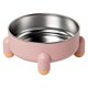 thumbnail image 4 of Cuenco de alimentos de agua cuenco mascota práctica fácil de limpiar elegante acero inoxidable múltiples comiendo alimentador sin deslizamiento plato Amarillo rosa, 4 of 8