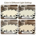 thumbnail image 7 of ODIKA Round Print Bordered Feline Motif Symmetrical Track Whimsical Non-Slip Chair-Friendly for Home Office, Gaming Room, Under Desk, 7 of 7