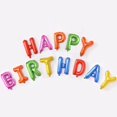 thumbnail image 3 of Happy Birthday Balloons Self Inflating Metallic Aluminum Foil Letter Balloons Ribbon Included for Kids Adults Wedding Festival Holiday Party Decorations, 3 of 3
