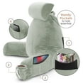 thumbnail image 2 of Nestl Reading Pillow, Backrest Pillows with Arms, Plush Back Pillow, Shredded Memory Foam Bed Rest Pillow, Large, Sage Green, 2 of 7