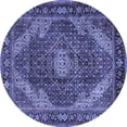 thumbnail image 1 of Ahgly Company Machine Washable Indoor Round Persian Blue Traditional Area Rugs, 3' Round, 1 of 4